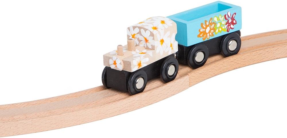 ORBRIUM® Toys Unpainted Wooden Train Cars