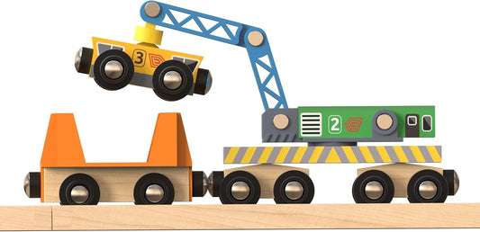 ORBRIUM® Toys 10 Pcs Work Trains: Railway Track Maintenance Crew