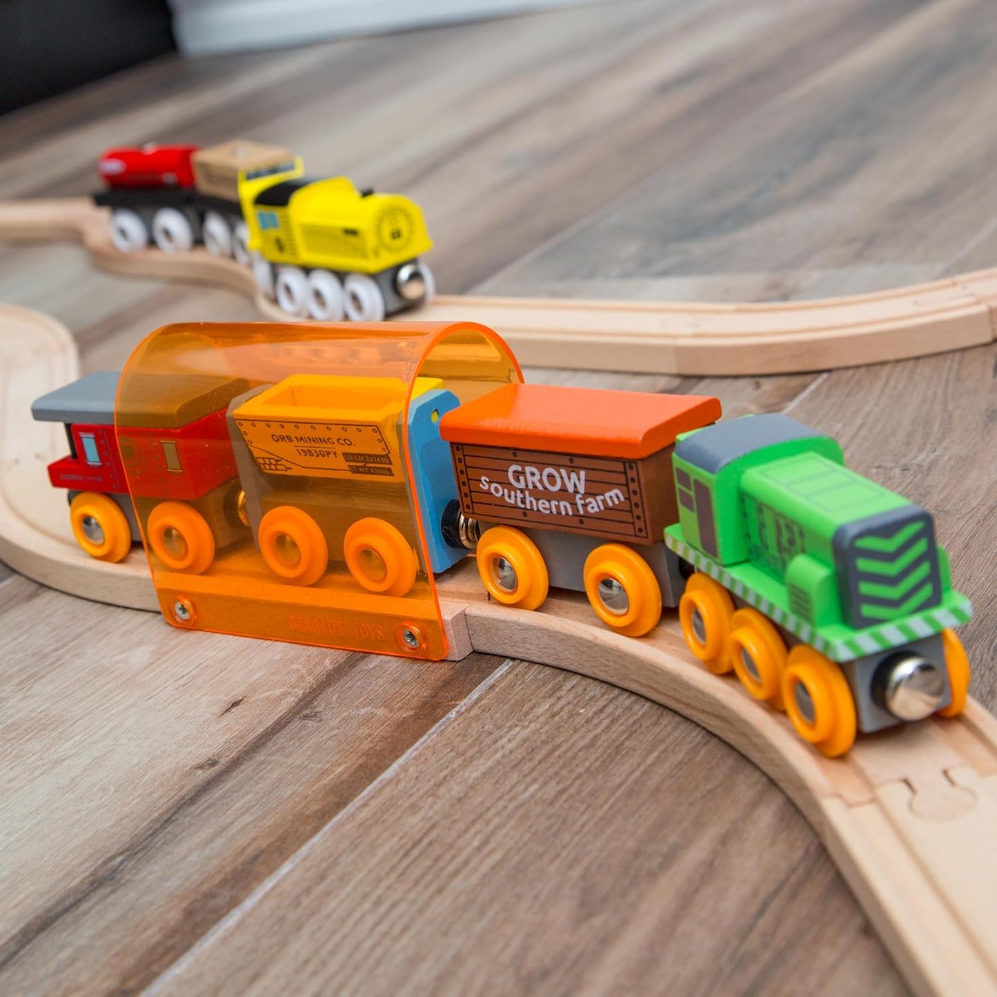 ORBRIUM® Toys 56 Pcs Wooden Train Track Expansion Pack