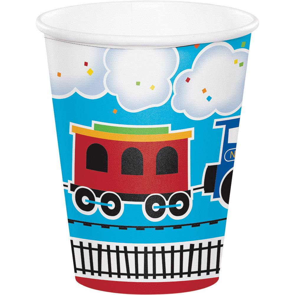 All Aboard 9 oz. Paper Party Cups