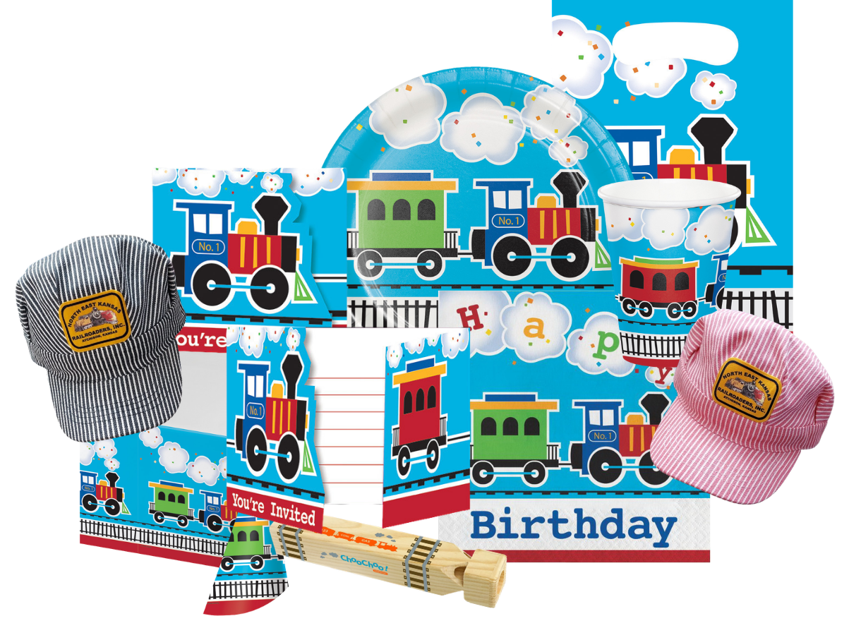 All Aboard Engine Train Party Bundle