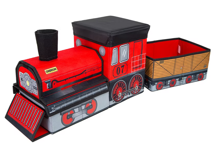 ORBRIUM® Toys Train-Shaped Collapsible Toy Storage Bin & Organizer