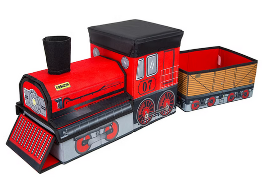 ORBRIUM® Toys Train-Shaped Collapsible Toy Storage Bin & Organizer