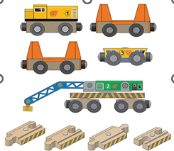 ORBRIUM® Toys 10 Pcs Work Trains: Railway Track Maintenance Crew
