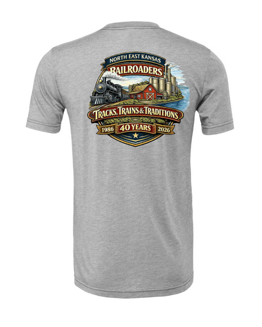 Tracks, Trains & Traditions - 40th Year Celebration Tee