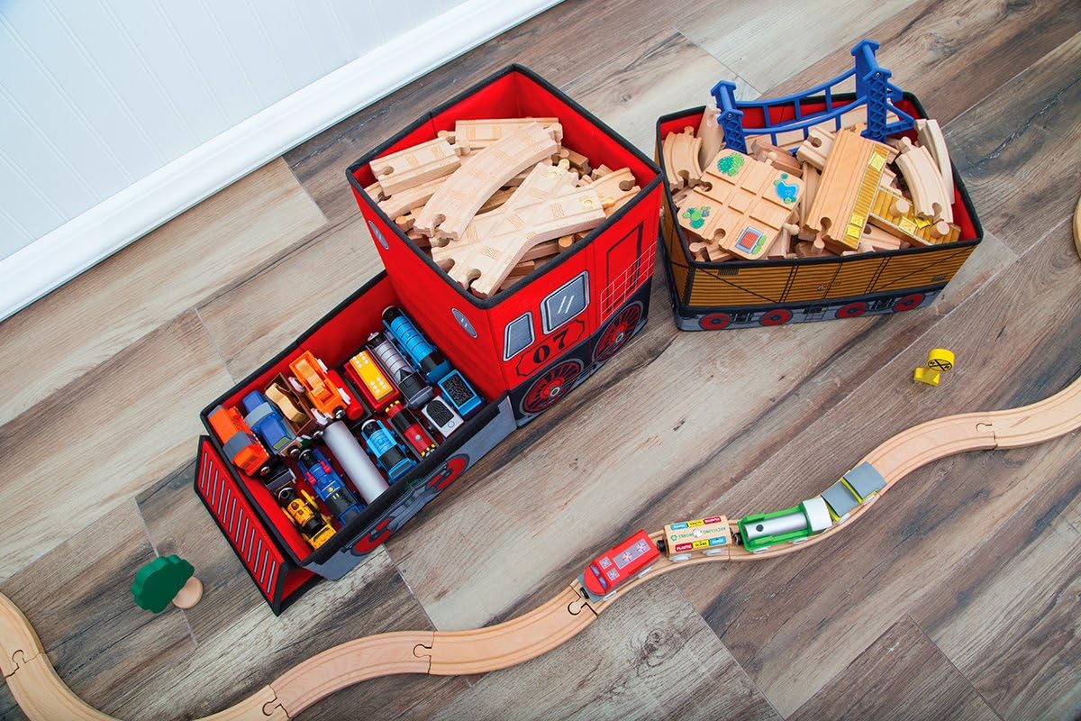 ORBRIUM® Toys Train-Shaped Collapsible Toy Storage Bin & Organizer