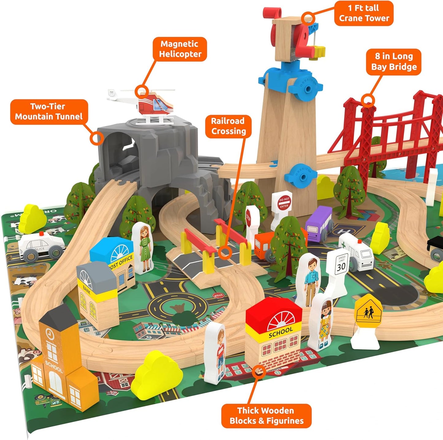 ORBRIUM® Toys 112 Pcs Learn and Play Activity/Train Table